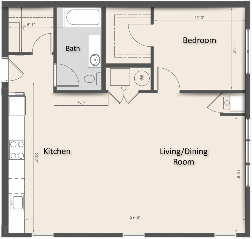 TYPE "G" - ONE BEDROOM (963 SF)
