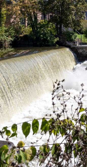 waterfall on a scenic trail
